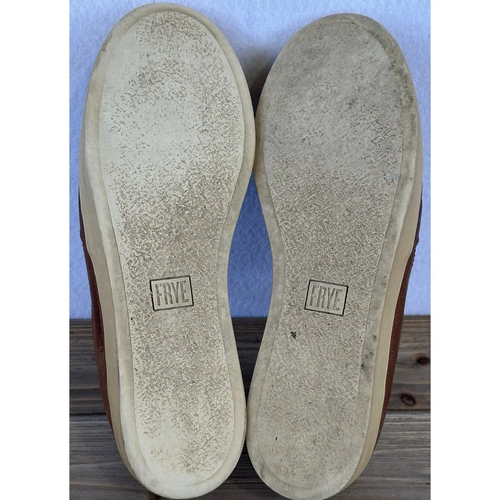Frye Ivy Slip On Leather Comfort Capsule Natural Women 8.5 Brown Good